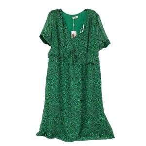 Estelle Green/Blue V-Neck Sundress Maxi | Size XXL